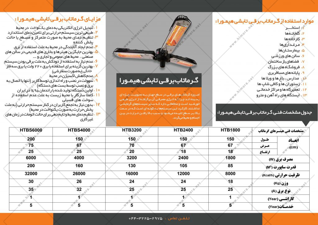کاتالوگ هیتر برقی تابشی دال-min