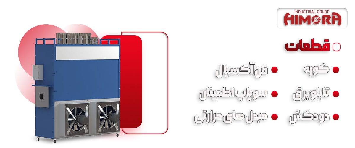اجزای کوره هوای گرم صنعتی