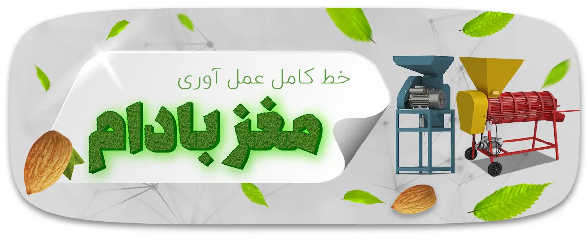 خط کامل عمل آوری مغز بادام